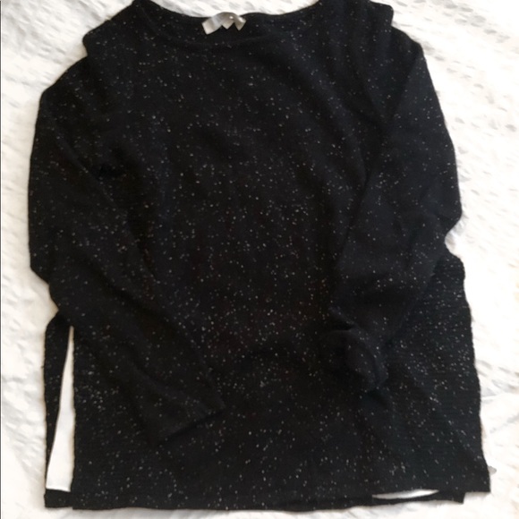 LOFT Sweaters - Loft Black and White Mixed Media Speckled Sweater